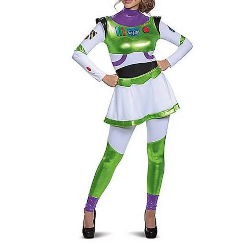 Toy Story 4 Adult Buzz Lightyear Jumpsuit Costume Womens Sz 4-6